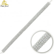 Gümüş Zirkon Taşlı Bilezik / Bileklik